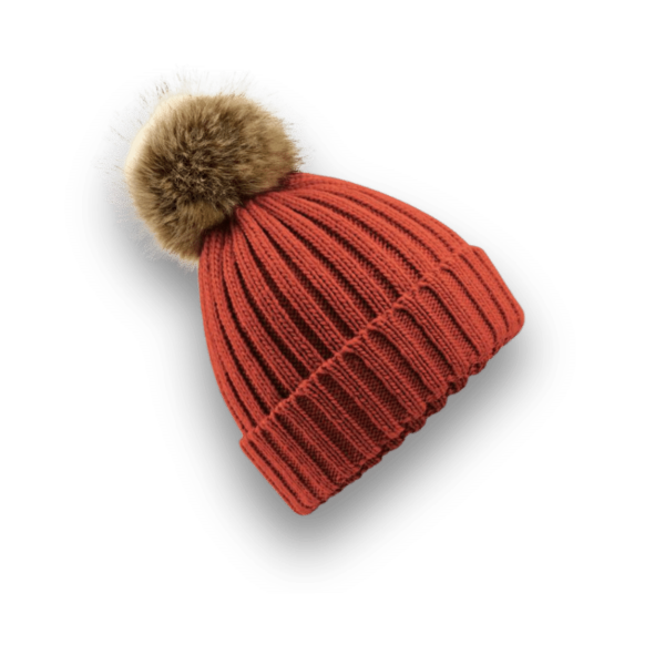 LE BONNET À POMPOM FAUSSE FOURRURE